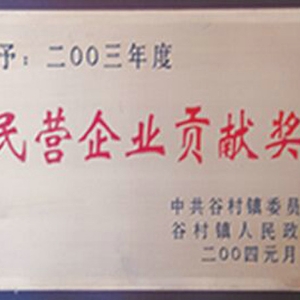 民營企業(yè)貢獻獎